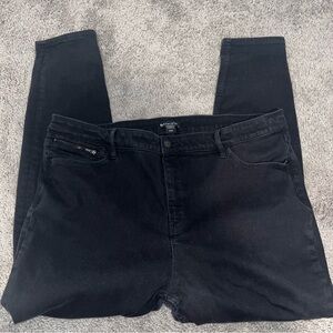 Athleta Black Denim Flex, Skinny Leg Jeans Womens Size 22W